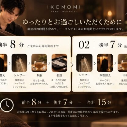 IKEMOMIのサービスタイム15分のご案内