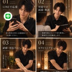 IKEMOMI男性セラピストになるまでの4ステップ