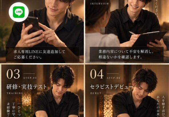 IKEMOMI男性セラピストになるまでの4ステップ